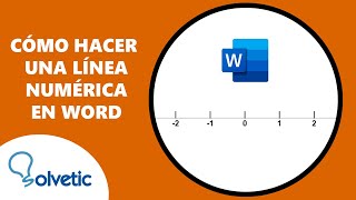 Como Hacer una Linea Numerica en Word [upl. by Buttaro]