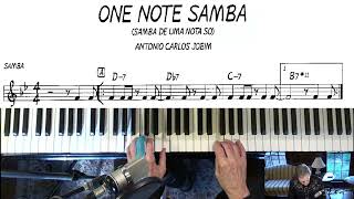 One Note Samba  rootless voicings  playalong track 🎹 Antonio Carlos Jobim [upl. by Assilen]