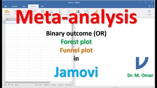 Meta analysis binary outcome Odds ratio funnel and forest plot in Jamovi [upl. by Arremat149]