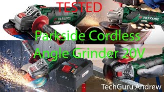 Parkside Cordless Angle Grinder 20V PWSA 20Li F4 [upl. by Weinhardt]