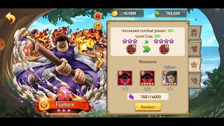 UPGRADE HERO SS FUJITORA KE BINTANG 8 LANGSUNG BISA 1 HIT KILL  LEGENDARY TREASURE [upl. by Kaslik]