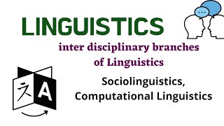 Linguistics  interdisciplinary fields of linguistics  Computational Linguistics sociolinguistics [upl. by Ahtnicaj483]