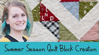 Quiltmas 2024  Summer Season Quilt Block Creation [upl. by Oivlis]