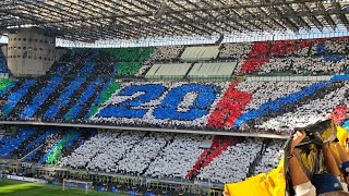 Inter Curva Nord Milano ⚫️🔵 Inter Lazio  COREOGRAFIA [upl. by Chelsae]