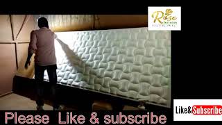 painting 3d wall panels  how to paint 3d wall panels 3d wall panels installation  leather panels [upl. by Culley]