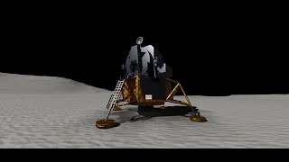 Apollo Lunar Module Landing Roblox Animation Test [upl. by Icats]