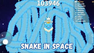 Snakes in Space 100000 Score Epic Snakeio gameplay [upl. by Attenwad66]