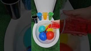 ASMR Various Candy Colors Rainbow Balloons Pop in Toilet asmr candy shortsviral [upl. by Suciram]