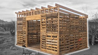 DIY Pallet Project Shed Build part 1 [upl. by Nagey]