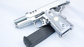 WE BABY HICAPA 38 Chrome Airsoft GBB Review and Shooting Test with Aluminum BBs [upl. by Gentille866]