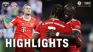 Mané amp de Ligt score on debut  Highlights Washington DC United vs FC Bayern 26  Friendly match [upl. by Odranoel184]