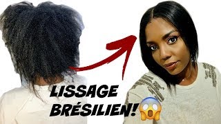 LISSAGE BRÉSILIEN SUR CHEVEUX AFRO AVANT APRÈS  JE TESTE POUR VOUS  VLOG [upl. by Aseek168]