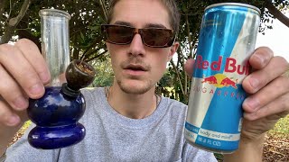 I Filled a WATER PIPE with RED BULL and Smoked Tobacco out of it to Die from Caffeinated Lung Cancer [upl. by Maurili]