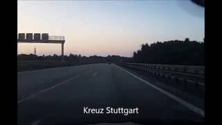 Zeitraffer Autobahn A5 A8 Tauernautobahn A10 Südutobahn A2 Karlsruhe  Klagenfurt [upl. by Cired139]