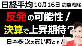 【日経平均チャート分析：1016】買いが入るか❓決算発表で上昇期待…🙄▼【無料メルマガ】日経平均予想 [upl. by Flin]