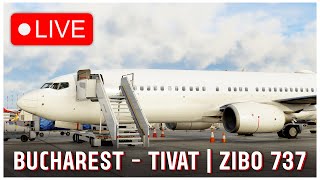 Two GoArounds  Zibo 737800  Bucharest to Tivat  XPlane 12 [upl. by Assenab200]