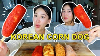 🔥HOT CHEETOS CHEESY KOREAN CORN DOGS😋  MUKBANG [upl. by Sessylu]