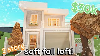 Soft 30k Bloxburg Fall Loft 2 Story House Build Tutorial [upl. by Jenesia958]