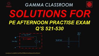 PE Exam Mock Question Series 1 Elecamp CompPower Solution for Afternoon Practice Exam Qs 521  530 [upl. by Aiuqram]