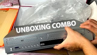 Unboxing DVDVCR Combo 2 in 1 version Samsung DVDV6500 [upl. by Luemas]