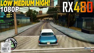 Gta San Andreas Definitive Edition RX 480  1080p Low Medium High [upl. by Paza64]