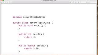 Return Type in Java [upl. by Manlove]