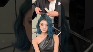 Color hair 🥰❤️💙color hair haircolortutorial hairstyle [upl. by Amikan]