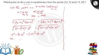 Which point on the \y\axis is equidistance from the points \123\ and \510\ [upl. by Bourgeois699]