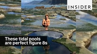 These naturally shaped tidal pools are perfect figure 8s [upl. by Yecnay]