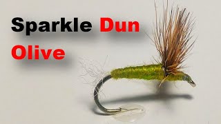 Tying Mayfly Sparkle Dun Olive Fly  Trout amp Grayling Tips [upl. by Eudocia]