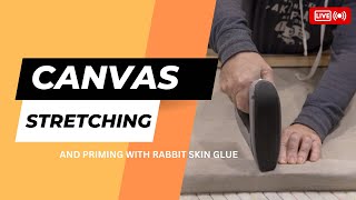 How to Stretch Canvas and Prime it with a RabbitSkin Glue Learn Painting with Vlad Milan Duchev [upl. by Novah]