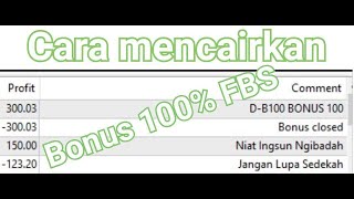 Cara mencairkan Bonus 100 dari FBS [upl. by Joelynn]