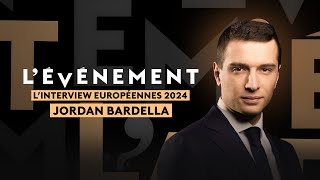 France 2  LÉvénement linterview  Jordan Bardella 4 avril 2024 [upl. by Aikar]