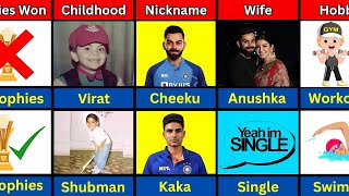 Comparison  Virat Kohli VS Shubham Gill  virat kohli vs shubham gill comparison [upl. by Pugh929]