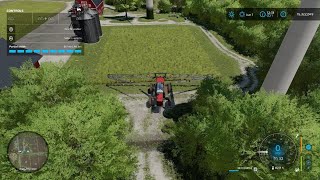 Farming Simulator 22 fertilizing field 44 map elmcreek farmingsimulator farmingsimulator [upl. by Nahsrad]