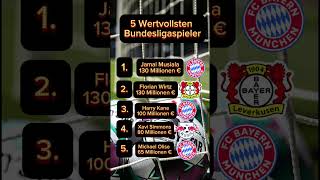 5 Wertvollsten Bundesligaspieler 💸💰💶💵 geld marktwert fussball bundesliga ranking foryou [upl. by Llekim121]