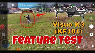 Visuo K3  KF101 Drone Feature Test  Drone Pemula 3 Axis Gimbal [upl. by Ramedlab]