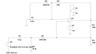 Monostable Multivibrator741 opamp using LTSPICE [upl. by Aivatal]