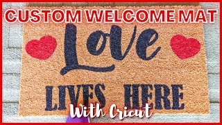 How To Make a Personalized Doormat with Cricut [upl. by Shena299]