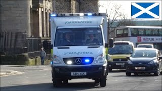 Ambulance responding with siren and lights in Glasgow Scotland [upl. by Nam]