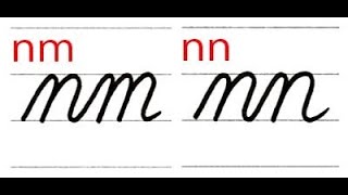 【筆記体】2文字のつなげ方 nm nn Cursive connecting [upl. by Siuqramed]