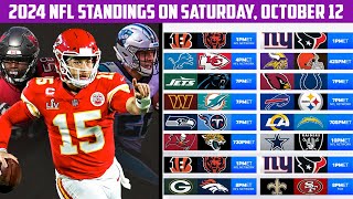 Week 6 NFL Standings Today on Sat Oct 12 2024 [upl. by Acinorej]