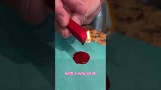 Sealing an Envelope with a Wax Seal howto [upl. by Akamaozu]