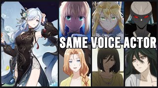 Genshin Impact SHENHE Voice Actors in Anime Roles Kawasumi Ayako Saber  Fate Stay Night [upl. by Ahsienauq]