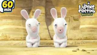 Les Lapins Crétins Invasion 🐰  Les Lapins Contre le Désert  Compilation 1H  Nouveaux Episodes HD [upl. by Leunad]