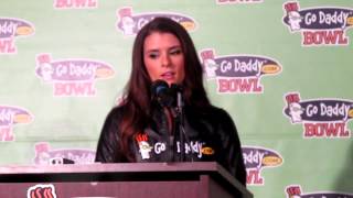 Danica Patrick previews 2013 season at GoDaddy Bowl [upl. by Doak]