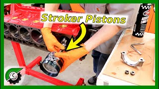 Jeep Stroker Build Part 8 Piston Install [upl. by Erastus182]