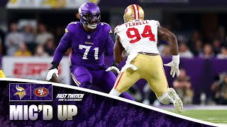 Christian Darrisaw Micd Up During Minnesota Vikings vs San Francisco 49ers MNF Game [upl. by Alyworth]