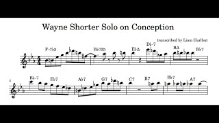 Wayne Shorter solo transcription on Conception [upl. by Sharma]