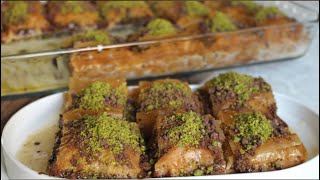 Véritable recette de Baklava Turc très facile  Baklava au Chocolat et lait  réputé en Turquie [upl. by Nanji]